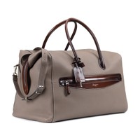 Beige tumbled leather weekend bag - Santoni - 2