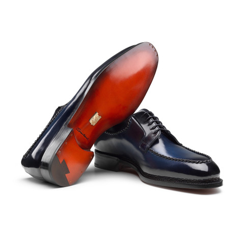 Derby Collection Meraviglia en cuir bleu pour homme - Santoni - 3