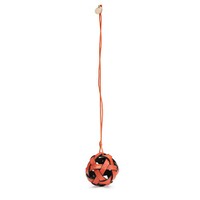 Orange woven leather sphere charm - Santoni - 1