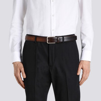 Brauner verstellbarer Gürtel aus Flechtleder - Santoni - 2