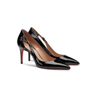 Women's black patent leather high-heel pump - Santoni - 2