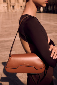 Brown leather ThePluto bag - Santoni - editorial
