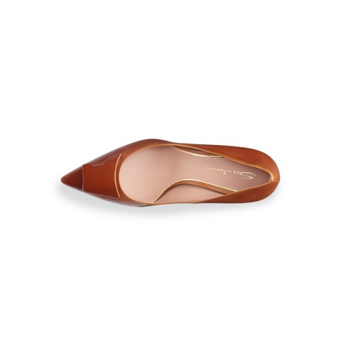 Women's brown leather high-heel Santoni Sibille pump - Santoni - 4