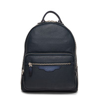 Blue tumbled leather backpack - Santoni - 1