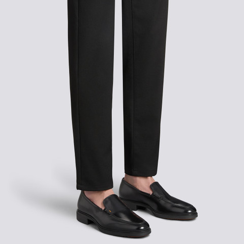 Schwarze Loafer Easy für Herren aus Leder - Santoni - 2