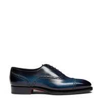 Men's blue leather Oxford shoe - Santoni - 1
