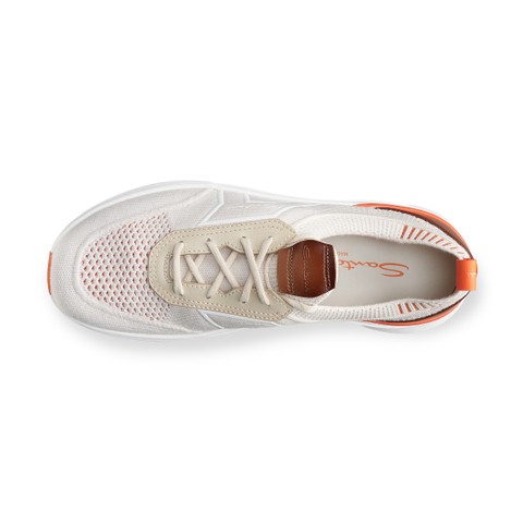 Men's white stretch knit Easy Bounce sneaker - Santoni - 4
