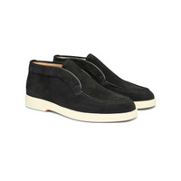 Women&rsquo;s black suede desert boot - Santoni - 2