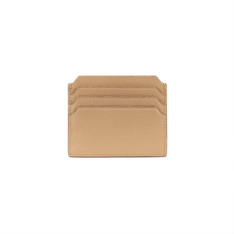 Beige tumbled leather credit card holder - Santoni - 4