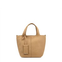 Beige tumbled leather handbag - Santoni - 1
