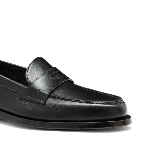 Mocassin en cuir noir pour femme - Santoni - 5