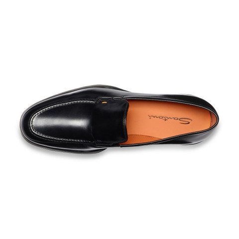 Schwarze Loafer Easy für Herren aus Leder - Santoni - 5