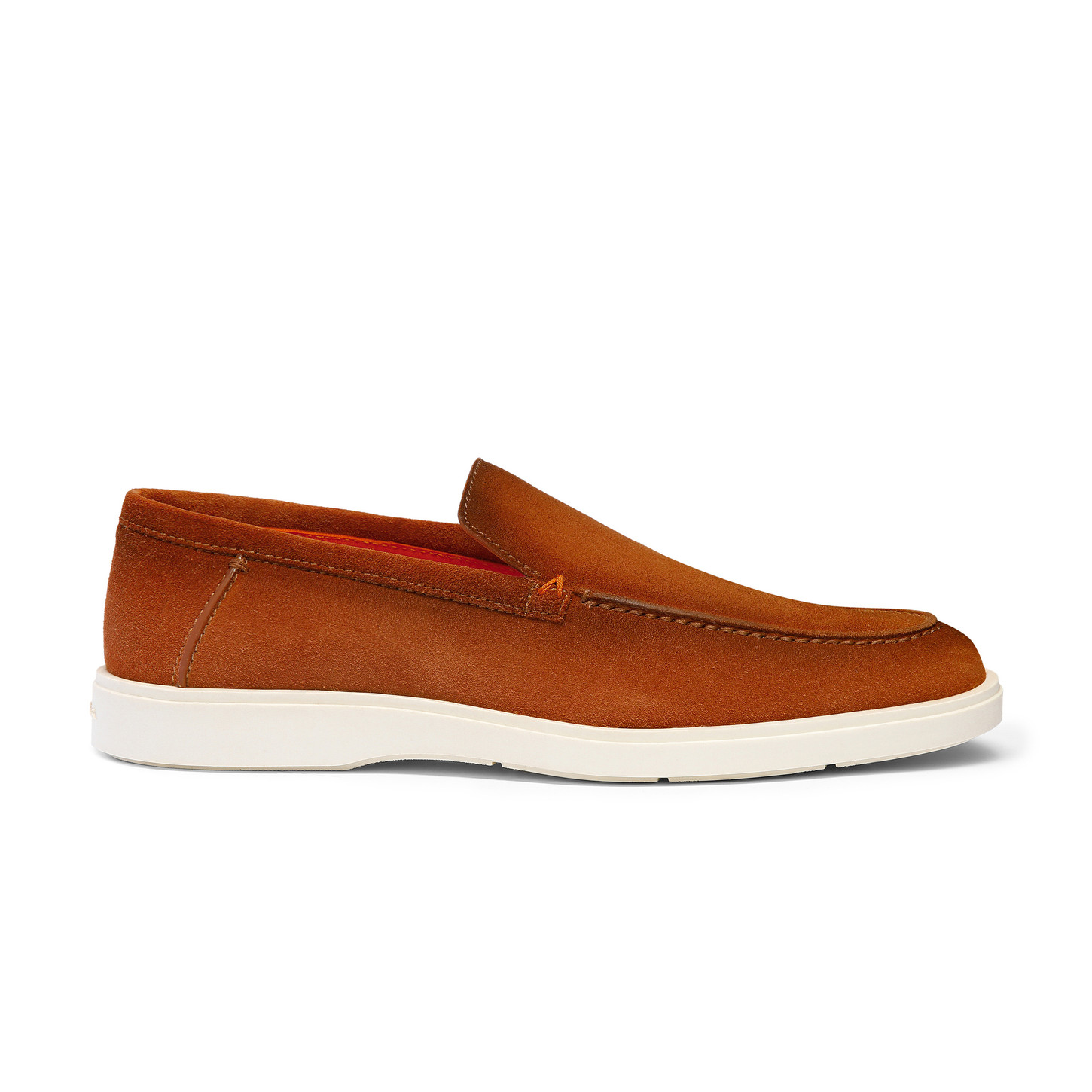 Santoni Mocassino da uomo in suede marrone
