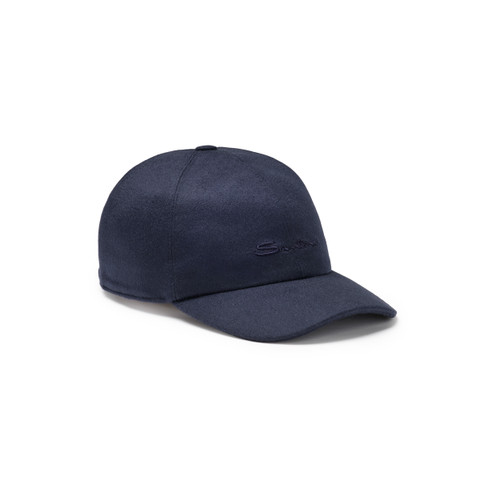 Blue cashmere baseball hat - Santoni - 2