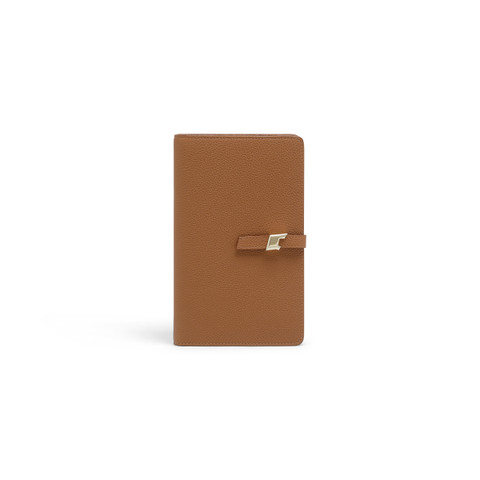 Light brown tumbled leather document holder - Santoni - 1