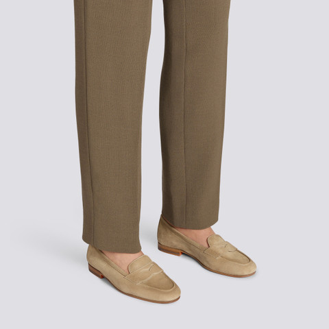 Women's beige suede Carla loafer - Santoni - 2