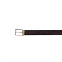 Dark brown alligator nubuck belt - Santoni - 2