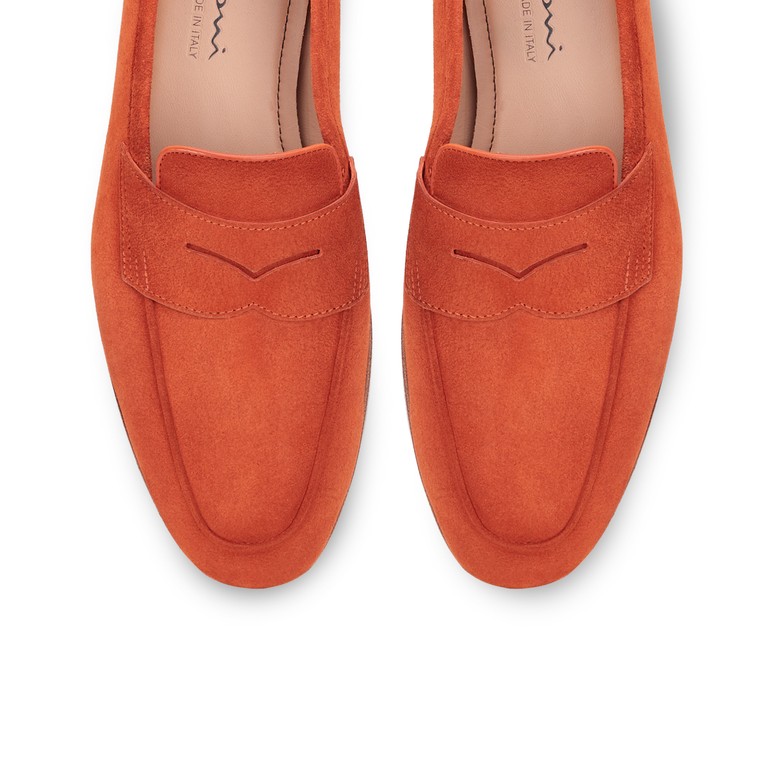 Women's orange suede Carla loafer