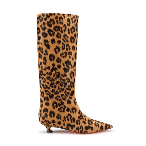Women's cavallino leather low-heel boot - Santoni - 1