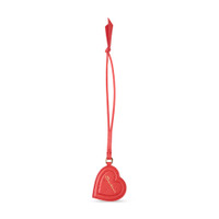 Red tumbled leather heart charm - Santoni - 1