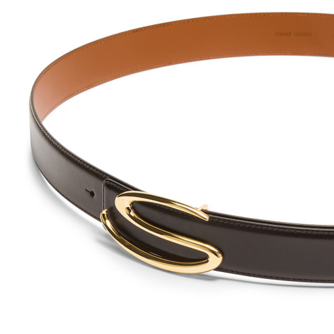 Sangle de ceinture en cuir marron - Santoni - 4