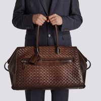 Dark brown leather weekend bag - Santoni - 2