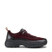Men's burgundy leather and suede Easy Bounce Mountain sneaker - Santoni - 1
