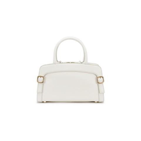 Borsa a mano in pelle bianca - Santoni - 3