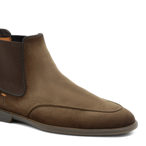 Men’s brown suede Chelsea boot - Santoni - 5