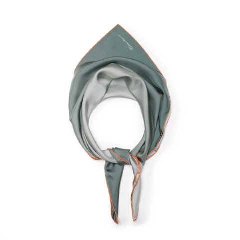 Grey cashmere and silk scarf - Santoni - 2