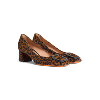 Women's animal-print cavallino mid-heel pump - Santoni - 2