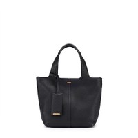 Black tumbled leather handbag - Santoni - 1