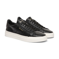 Men's black leather Double Buckle Sneaker - Santoni - 2