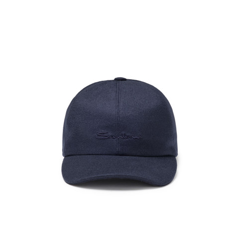 Blue cashmere baseball hat - Santoni - 1