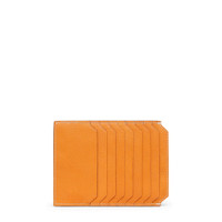 Orange tumbled leather document holder - Santoni - 1