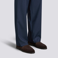 Dunkelbraune Loafer für Herren aus Wildleder - Santoni - 2