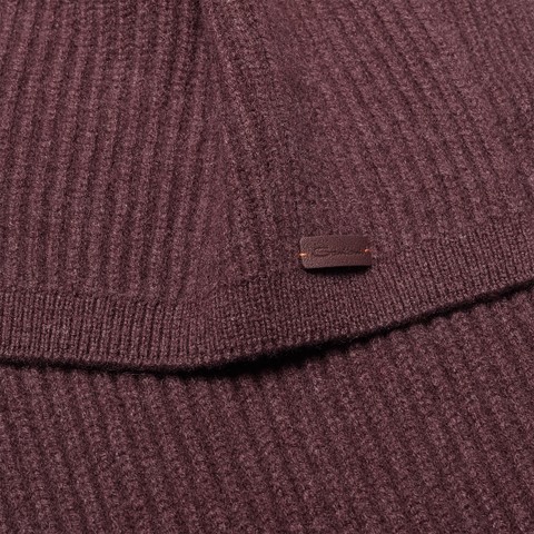 Burgundy cashmere scarf - Santoni - 4