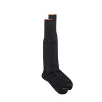 Black silk high socks - Santoni - 1