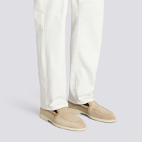 Men's beige suede loafer - Santoni - 2