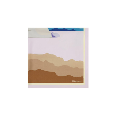 Multicolored silk scarf - Santoni - 3