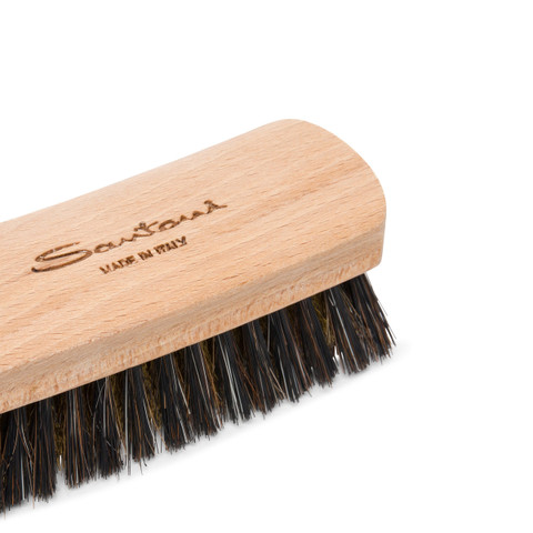 Medium wooden brush with mixed brass and horsehair bristles - Santoni - 5