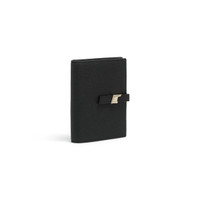 Black tumbled leather wallet with coin pocket - Santoni - 2