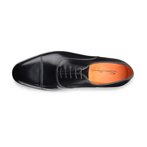 Schwarze Oxfords f&uuml;r Herren aus Leder - Santoni - 4