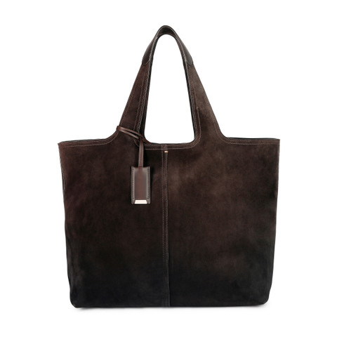 Dark brown suede shoulder bag - Santoni - 1