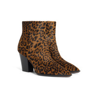 Women's animal-print cavallino texan ankle boot - Santoni - 2