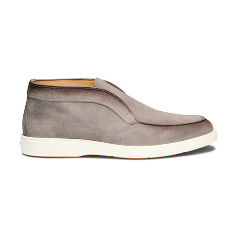 Men&rsquo;s taupe suede desert boot - Santoni - 1