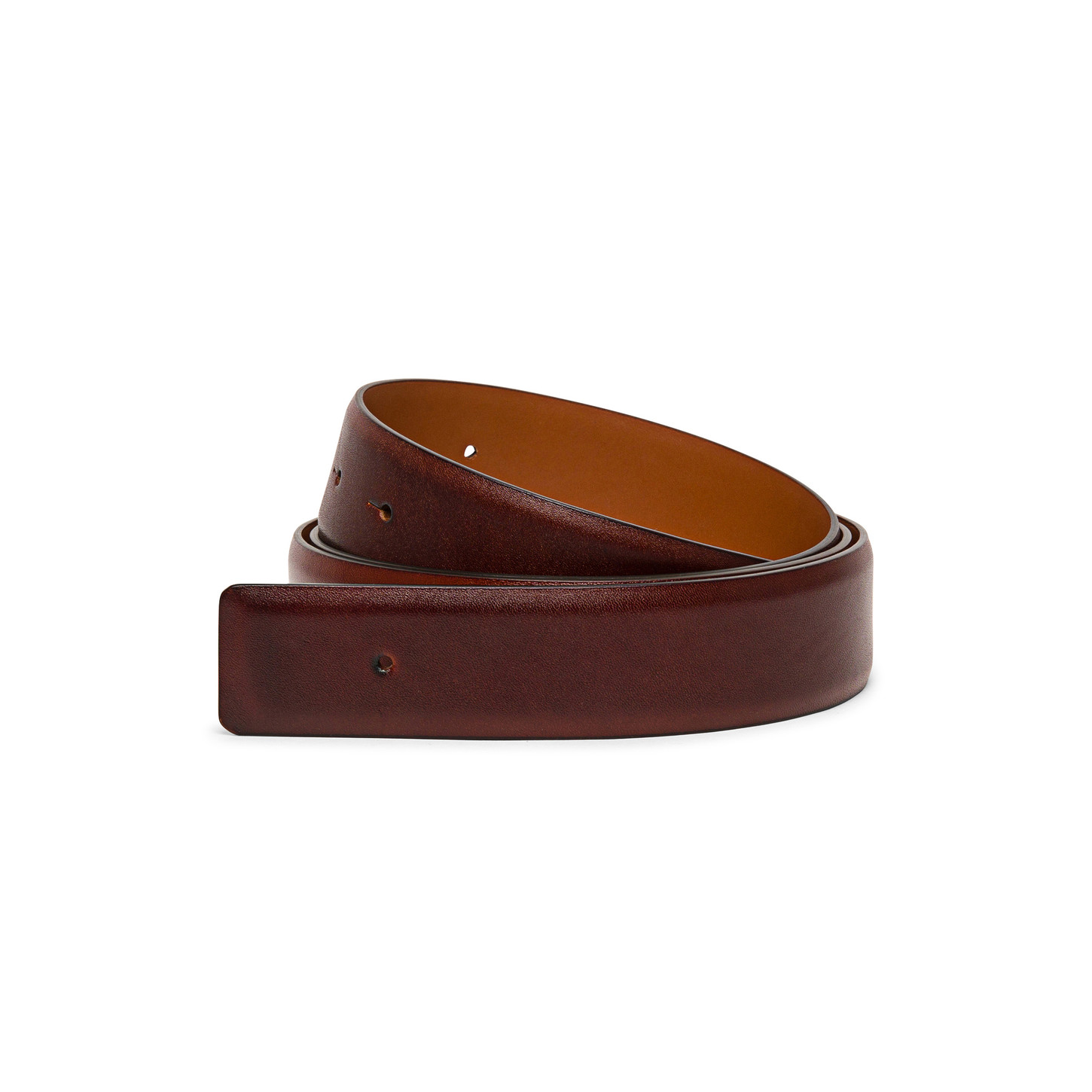 Santoni Asta per cintura in pelle marrone