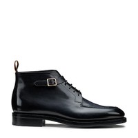 Men's grey leather ankle boot - Santoni - 1