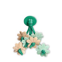 Gr&uuml;ne und beigefarbene Santoni Multi Flora-Quasten aus Leder und Wildleder - Santoni - 1