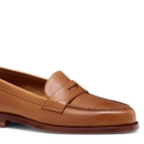Mocassin en cuir marron clair pour femme - Santoni - 6